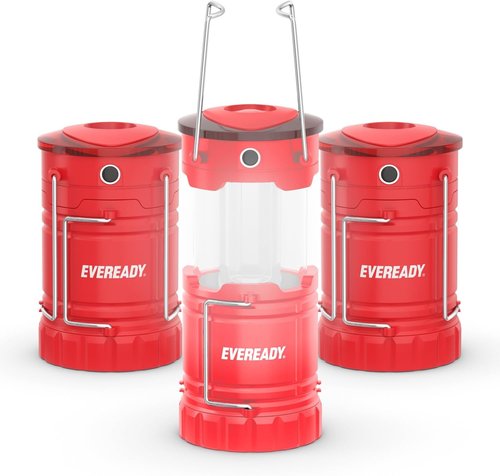 Eveready LED Camping Lantern 360 PRO - Super Bright Tent Lights | IPX4 Water Resistant (3-Pack)