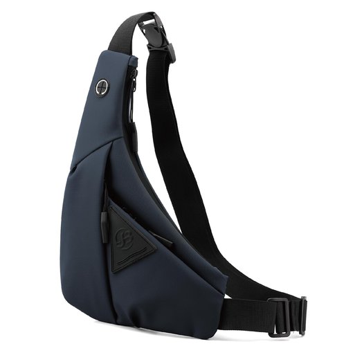 MAYMOONER Small Sling Crossbody Bag for Men, Lightweight Anti-theft One Strap Casual Chest Bag Slim Backpack for Outdoor Walking Trip Hiking Biking Navy Blue