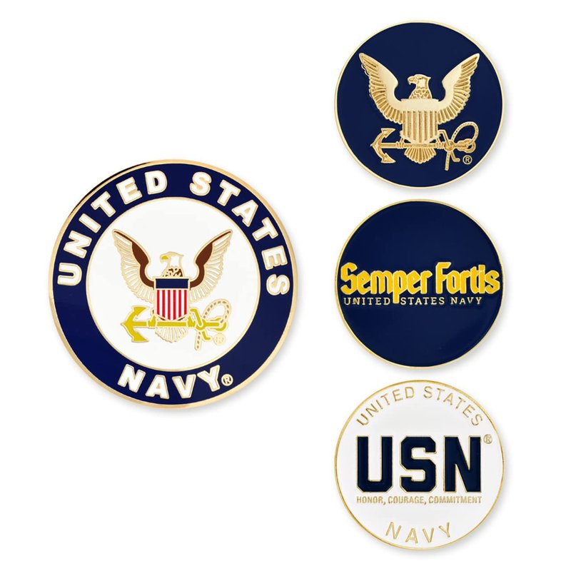 PinMart's Officially Licensed Navy Golf Essentials Gift Set, Divot Tool, Hat Clip, Magnetic Ball Markers, Large Golf Ball Marker with Presentation Box - Gifts and Accessories
