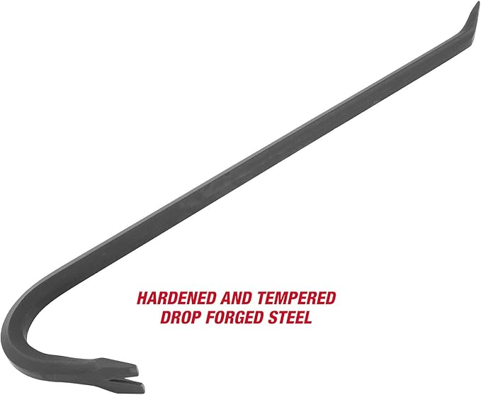 GreatNeck WR24 Wrecking Bar, 24 Inch | Pry, Strike, & Demo with Single Rugged Tool | Slotted Nail Puller & Hardened Prying Edge | Drop Forged Steel Construction Tool | Rust Resistant