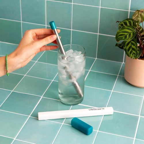 LifeStraw Sip - Reusable Stainless Steel Water Filter Straw for Clean Drinking | Eco-Friendly Design
