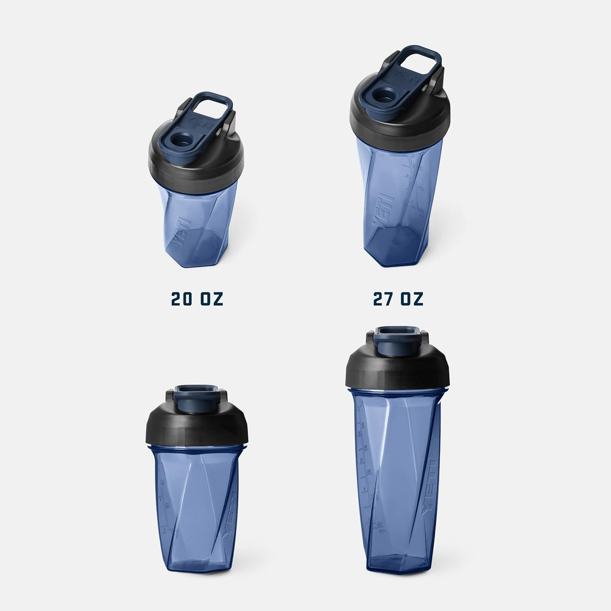 YETI Yonder Helimix Vortex Blender Shaker Bottle - 20oz Portable Protein Cup | Navy, USA Made, Dishwasher Safe