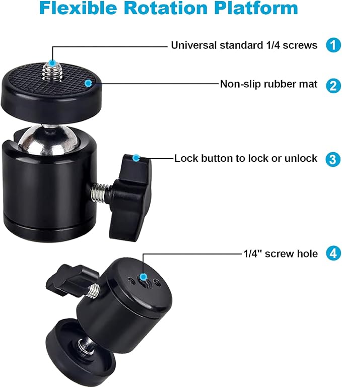 NexiGo Lightweight Mini Tripod for Camera/Phone/Webcam, Extendable Stand