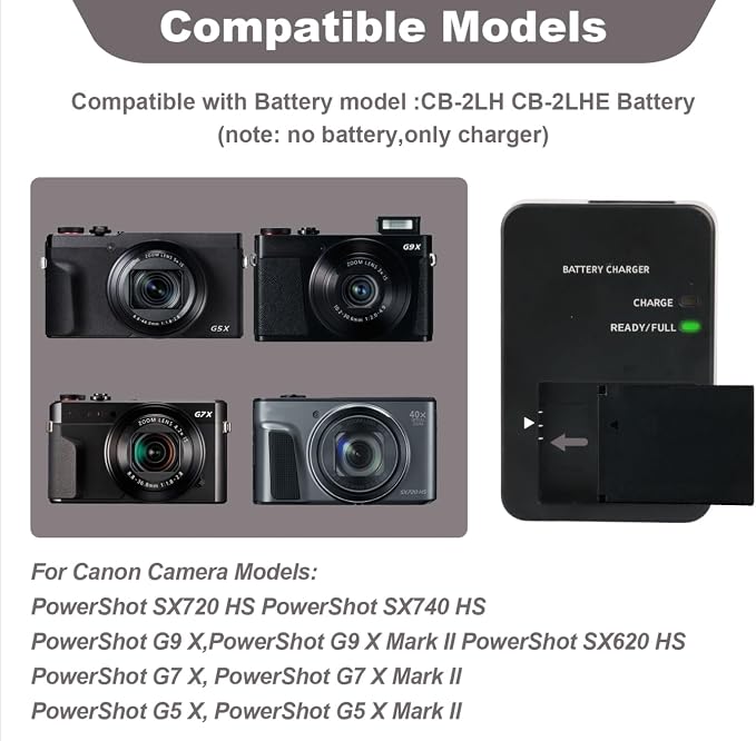 CB-2LH CB-2LHT NB-13L Battery Charger
