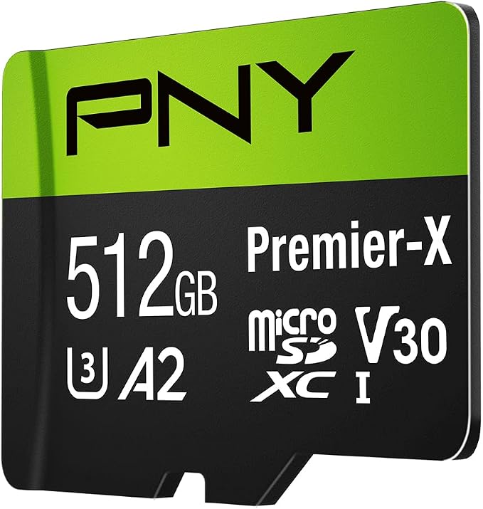 PNY P-SDU512V32100PX-GE 512GB Premier-X Class 10 U3 V30 microSDXC Flash Memory