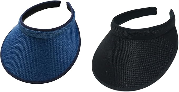 Cloth Covered Slip-On Visor for Women, Adjustable Cap Sports Sun Visors for Men