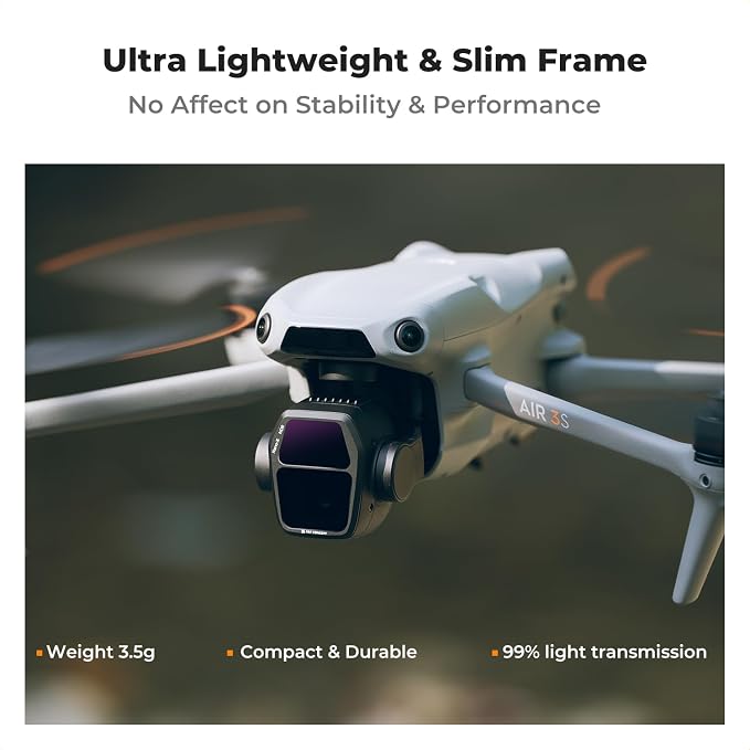 K&F CONCEPT ND Filter Set for DJI Air 3S, HD Optical Glass/Multi-Coated Drone