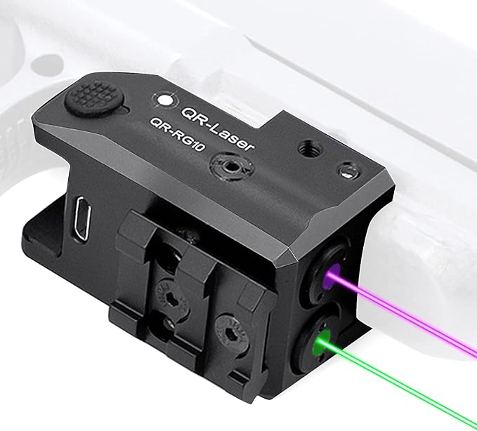 Red Green Purple Blue Laser Light Combo, 800 Lumens Tactical Flashlight Laser