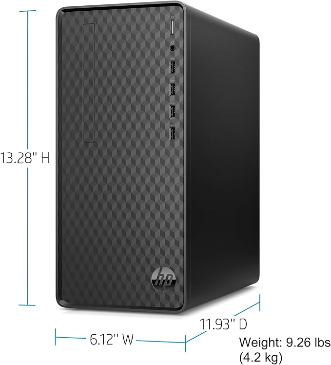 HP Desktop Computers Tower PC, Intel i5-10400 (16GB DDR4 RAM, 512GB SSD) | Compact & Silent Design, Idea for Home Daily use, Web Browsing, WiFi Adapter, Keyboard & Mouse Included, Windows 11 Home