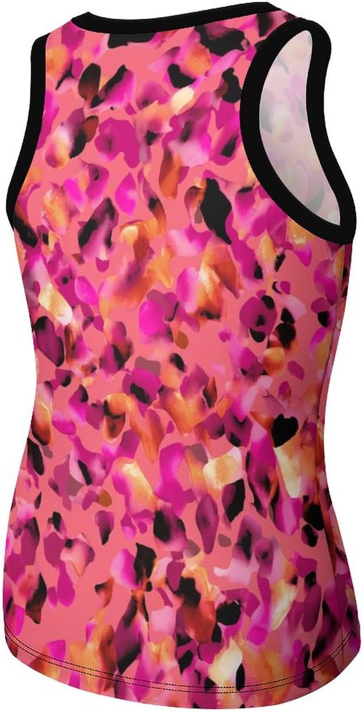 Skiennix Women's Sleeveless Leopard Tank Top - Sexy Slim Fit Graphic Tee for Summer Casual Wear