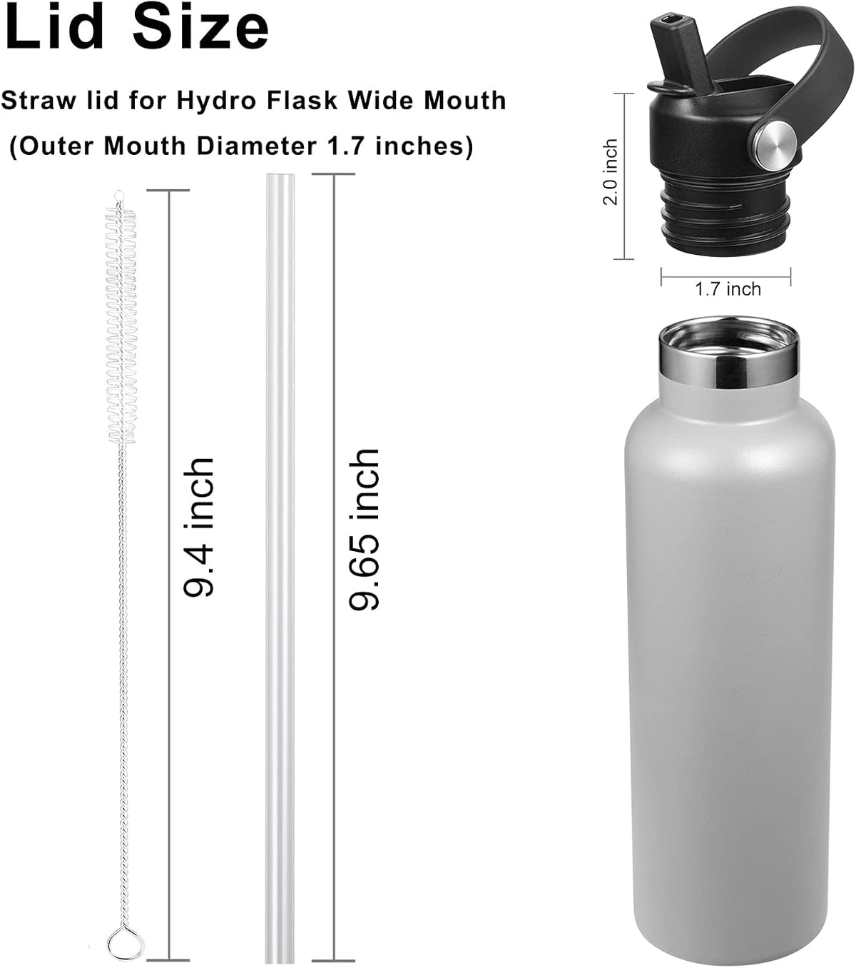 Regine Switzerland Straw Lid for Hydro Flask Standard Mouth - Sports Flex Cap Replacement Top (21/24 oz)