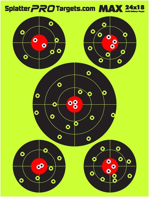 Extra Large Splatter Targets by [Brand Name] - Bright Fluorescent Yellow & White for Easy Shot Visibility | 18x24