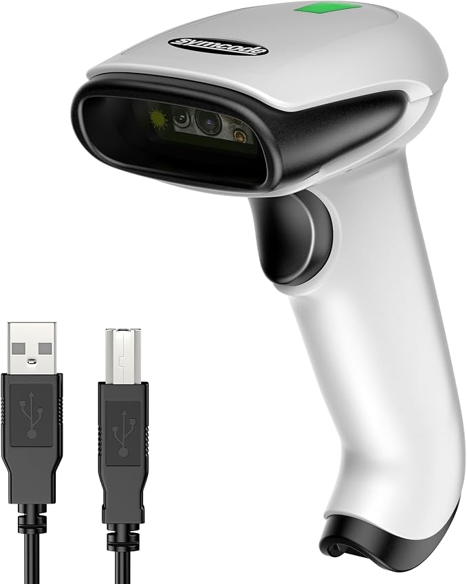 Symcode Bluetooth 2D Barcode Scanner 3-in-1 Wireless & USB Wired & Bluetooth