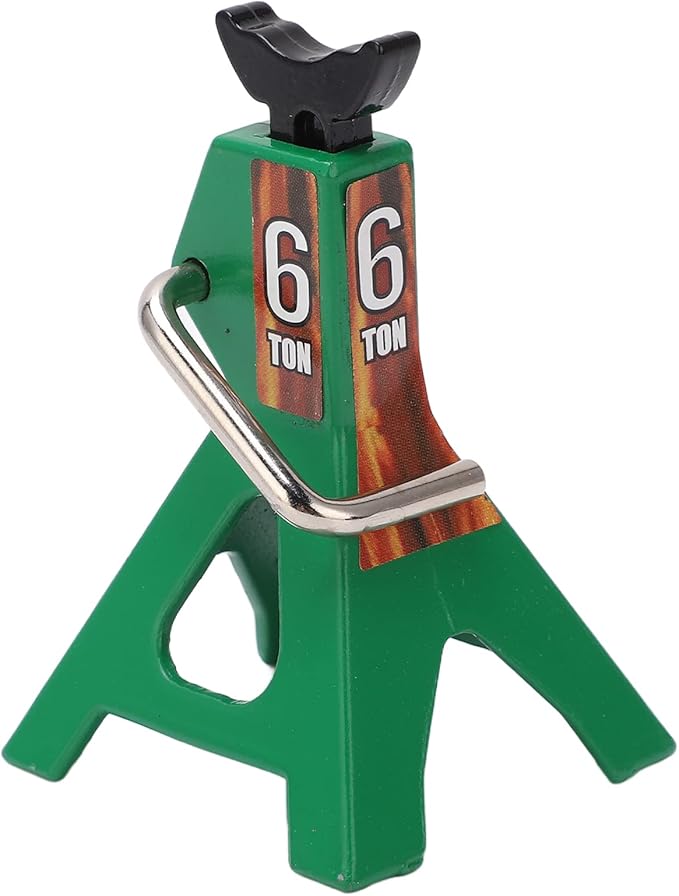 Simulation Jack Stand 75mm~102mm Adjustable Height RC Jack Stand Climbing Car Simulation Decorative Accessory Mini Lifting Jack for SCX10 D90 1/10 RC Car(Green)