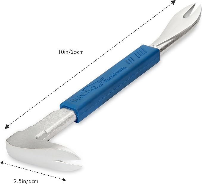 ESTWING Pro Claw Nail Puller - 10.6" Pry Bar with Forged Steel Construction & No-Slip Cushion Grip - PC250G
