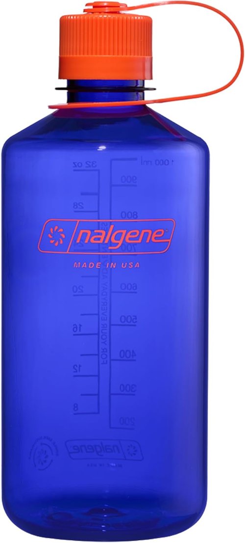 Nalgene 32 oz Narrow Mouth Water Bottle - BPA-Free, Durable & Leak-Proof | Lightweight for Gym, Office & Travel, Periwinkle