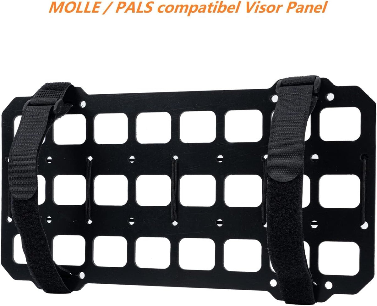 TACNEX Vehicle Rigid MOLLE Panel for Car Visor Organizer EDC Pouch Tool Holster Bag Holder Tactical Gear Rack Truck Equipment Mount Plate Modular Storage Shelf Auto Interior Accessories