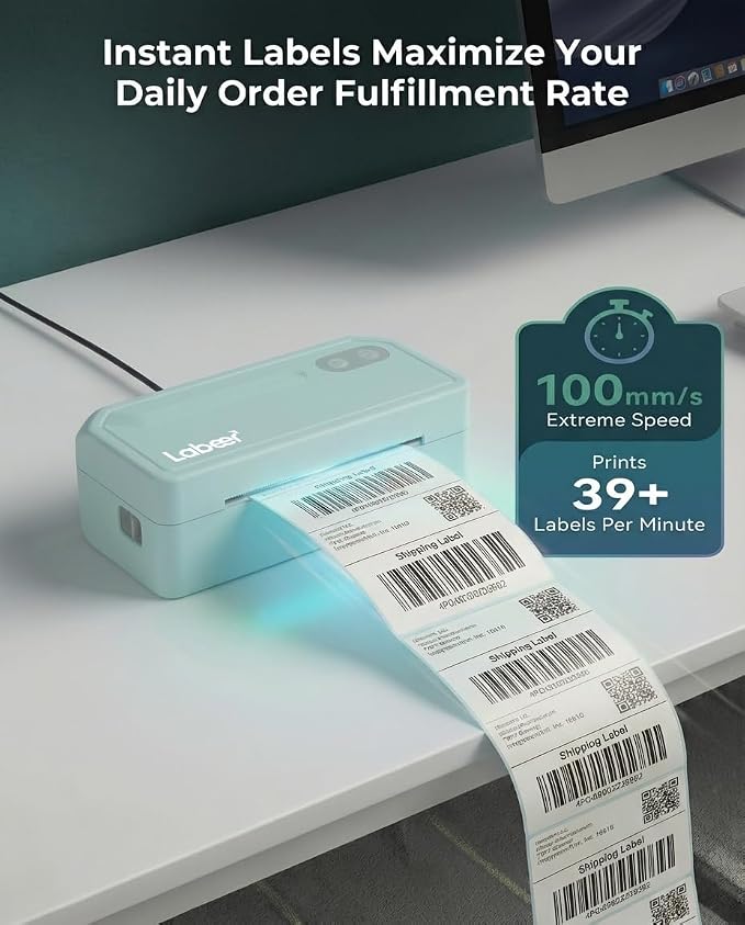 Labeer Bluetooth Thermal Shipping Label Printer, Wireless 4x6 Label Printer