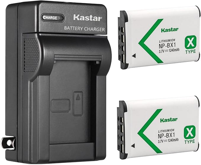 Kastar 2-Pack NP-BX1 Battery and AC Wall Charger Replacement