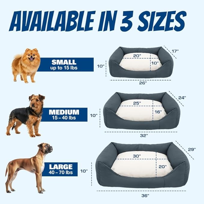 Ships Next Day, Made in USA - Customizable Dog Bed - Personalized Pet Cushion with Design Choice & Add Pet's Name - 3 Sizes - Unique Gift for Puppy or Dog Lovers (20x15.5 Inches)
