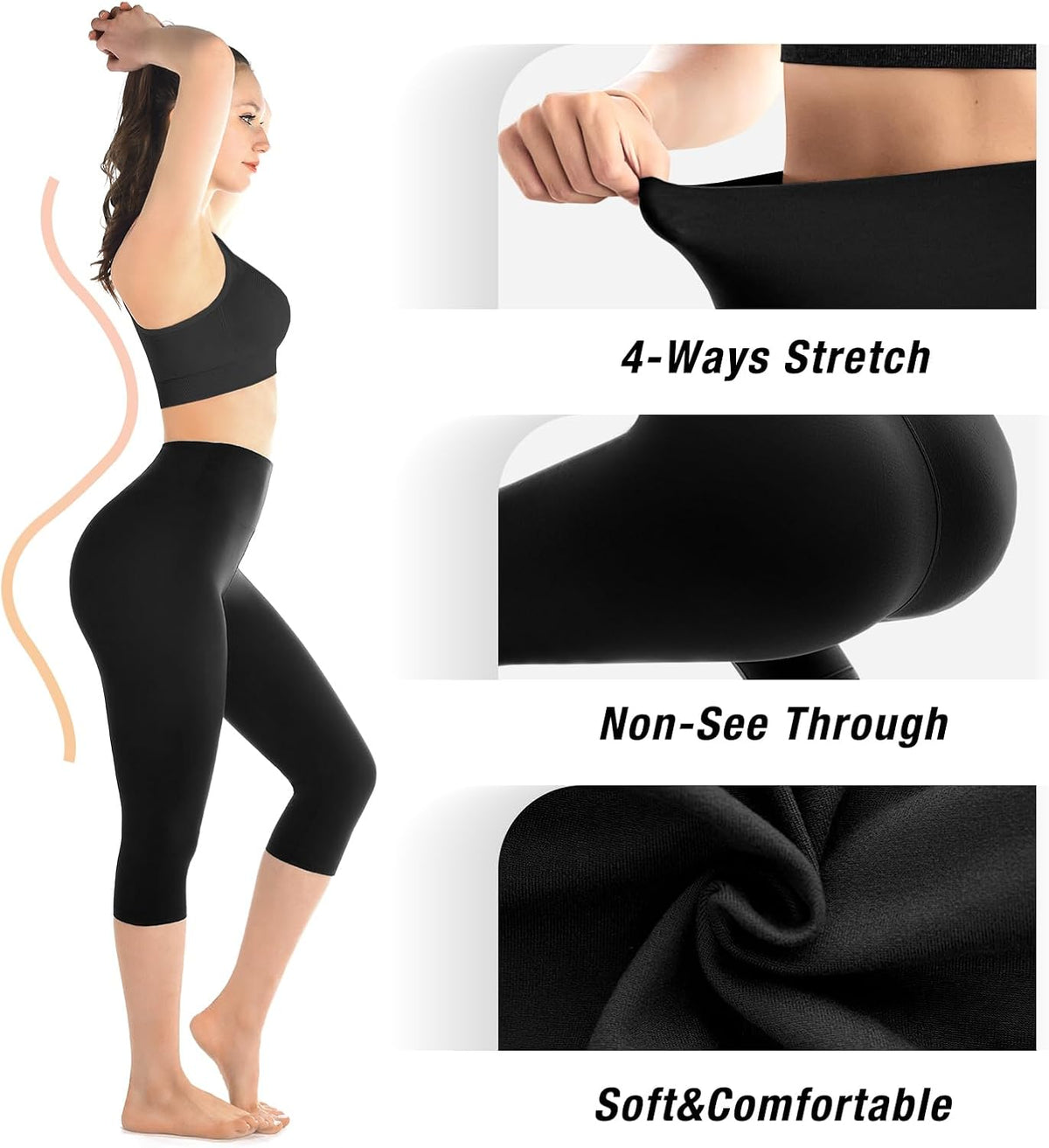Walifrey Capri Leggings - Buttery Soft High Waisted Yoga Pants for Women | Perfect for Gym Workouts