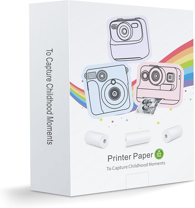12 Rolls Kids Instant Camera Thermal Print Paper Refill