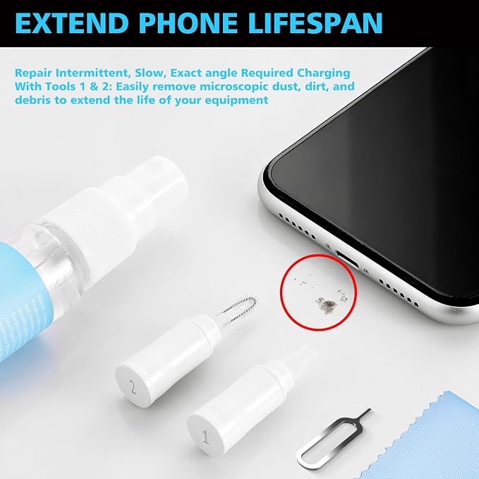 ECASP Cleaner Kit for AirPod, Cell Phone Cleaning Repair & Recovery for iPhone