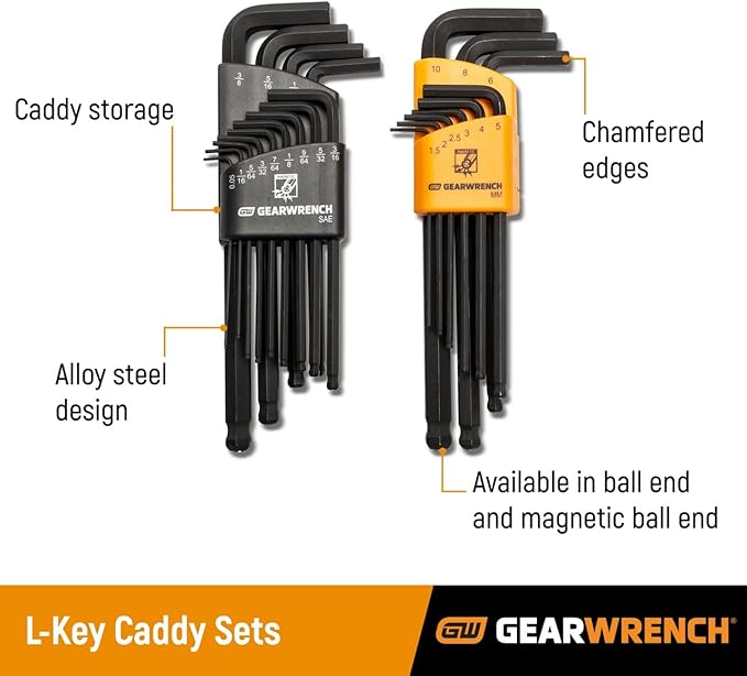 GEARWRENCH 9 Piece Torx Long Arm Hex Key Set - 83522