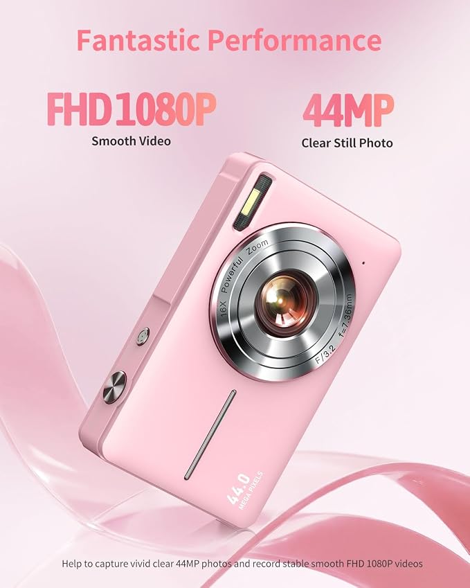 Lecran Digital Camera, FHD 1080P Point and Shoot Camera