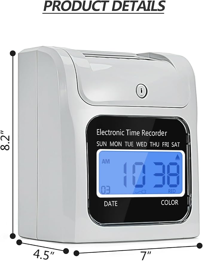 TooCust Time Clock Bundle with 400 Time Cards, 4 Ink Ribbons, 2 Ten-Slot Time