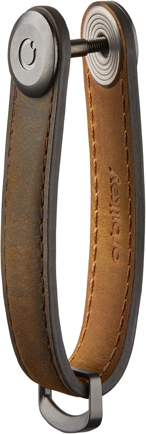 orbitkey Crazy Horse Leather Key Organizer | Quiet Profile | Holds up to 7 Keys