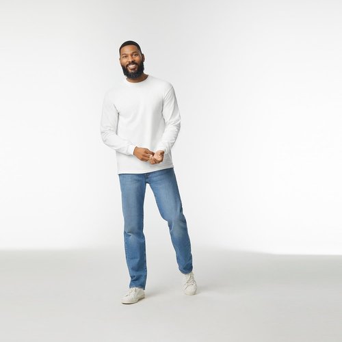 Gildan Heavy Cotton Long Sleeve T-Shirt - Comfortable 2-Pack in Classic Colors