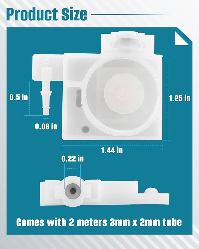 Ink Tube and Damper Set Fit for E-pson L1800 R1390, Ink Damper Dumper
