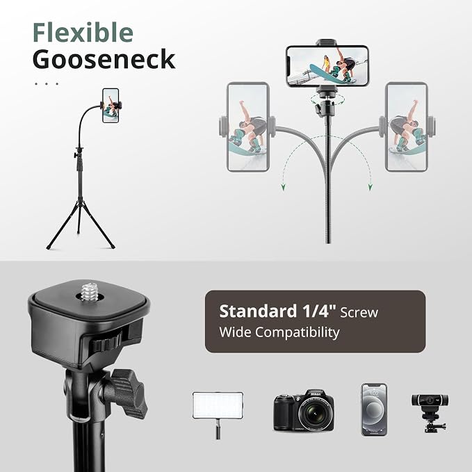 Sensyne 92" Cell Phone Tripod, Selfie Stick Tripod
