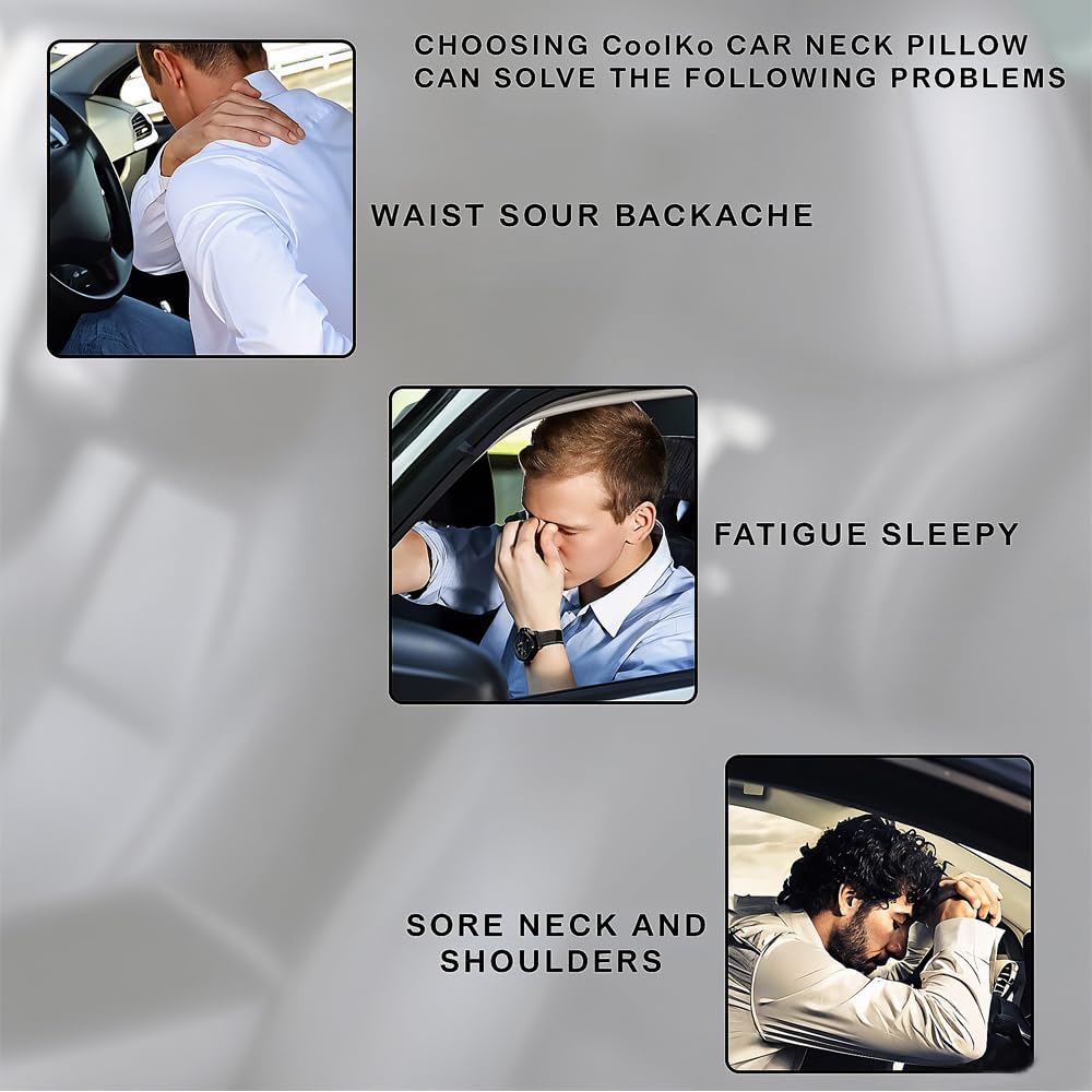 Ergonomic Car Headrest Neck Pillow with Valve Stem Covers for Tesla Model S/X/3/Y & Cybertruck – 1 Piece