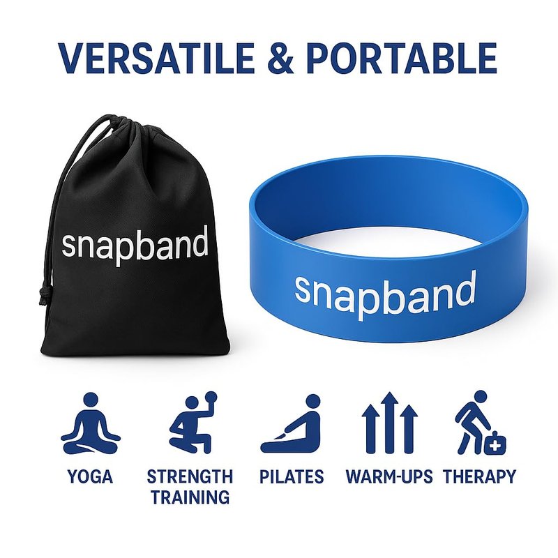 Resistance Bands Set for Physical Therapy & Strength Training – 5 Levels (Extra Light to Extra Heavy), Non-Slip Exercise Bands for Rehab, Glutes, Legs & Warmups – Includes Carry Bag