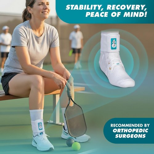 Med Spec ASO Ankle Stabilizer - Lace-Up Ankle Brace for Sprains & Tendonitis | Unisex Support for All Ages