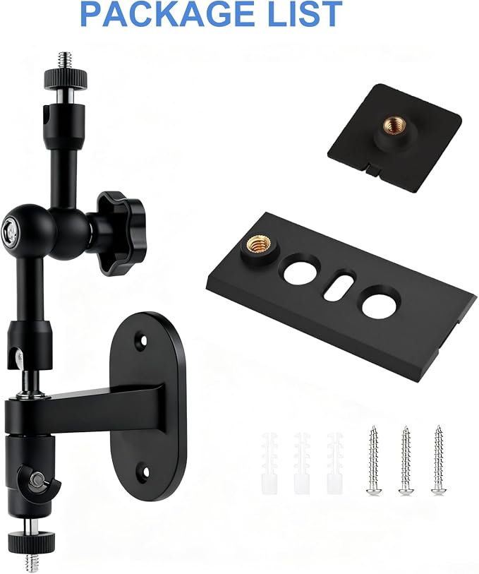 2-in-1 Wall Mount for Ring Solar Panel, Ring Stick Up Cam Battery, Spotlight