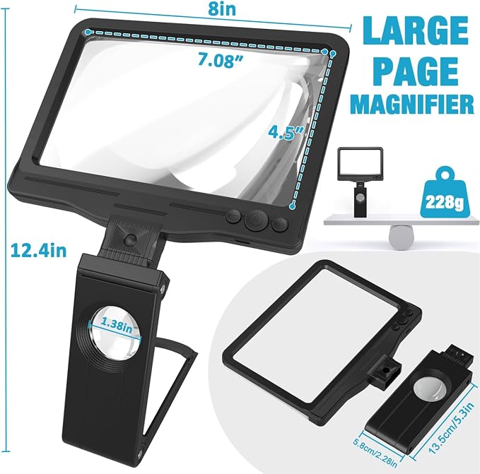 30X 6X Rechargeable Magnifying Glass