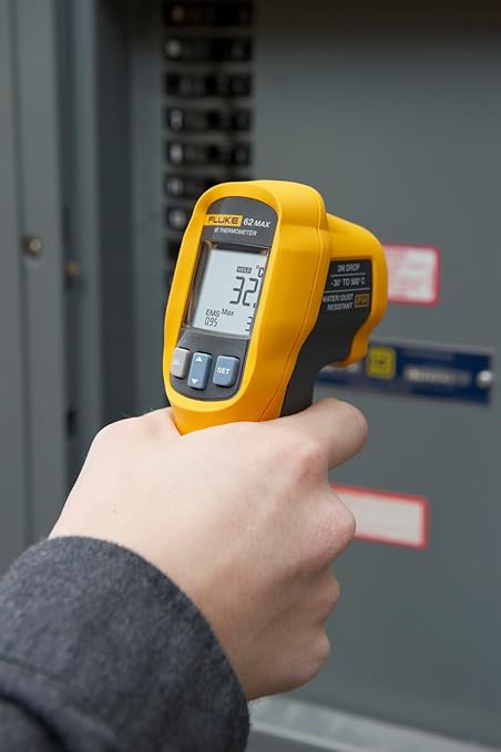 Fluke 62 Max Industrial Infrared Thermometer, -22 to +932 Degree F Range