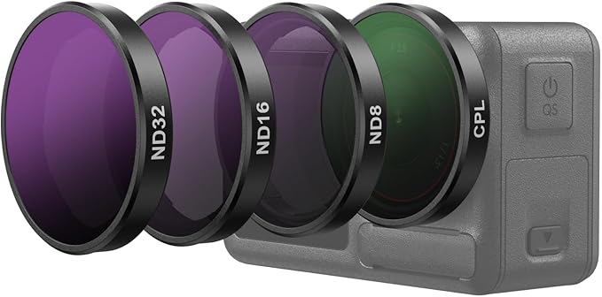 TELESIN CPL ND Filter Set for DJI Action 5 Pro/4/3, Xtra Edge & Xtra Edge Pro