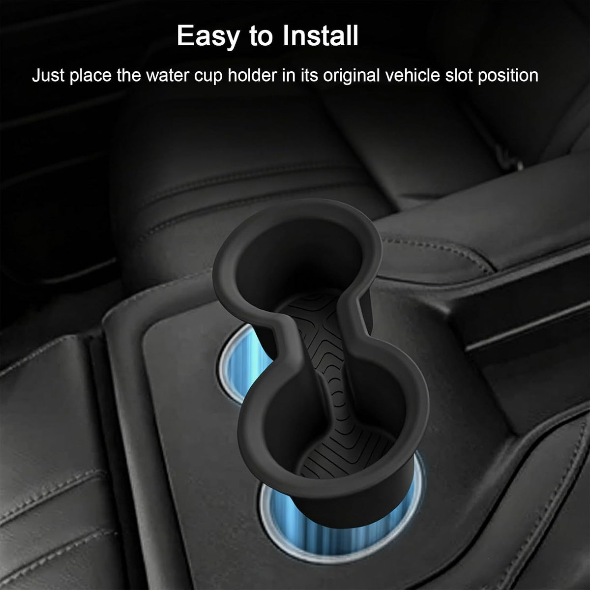 Center Console Cup Holder Inserts for Honda Pilot 2023-2026 Interior Accessories Front & Rear Car Drink Holder Organizer Protector(2PCS)