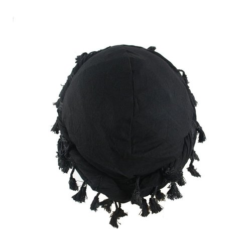 Agturber 2pcs Turban for Men Women Satin Lined Durag Head Wrap Vintage Modal Twist Halo Turban with Tassel(Black,Beige)