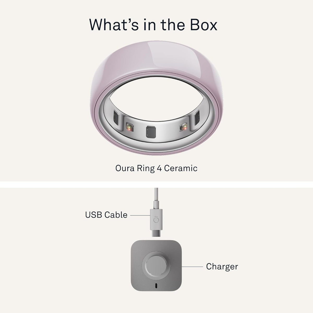 Oura Ring 4 - Ceramic Petal - Size 7 - Advanced Sleep & Activity Tracker | AI Health Advisor, 8-Day Battery Life