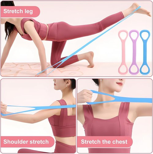 Figure 8 Resistance Band - Elastic Exercise Loop for Arm, Back & Chest Workouts | Ideal for Yoga & Pilates