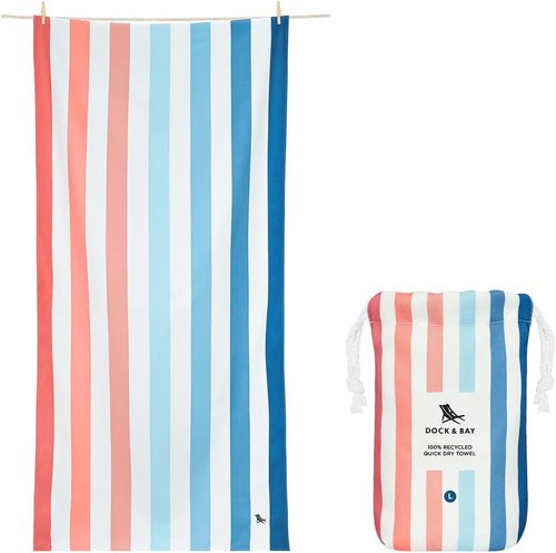 Dock & Bay Beach Towel - Quick Dry & Sand-Free | Compact & Lightweight - Extra Large (200x90cm) - Eco-Friendly
