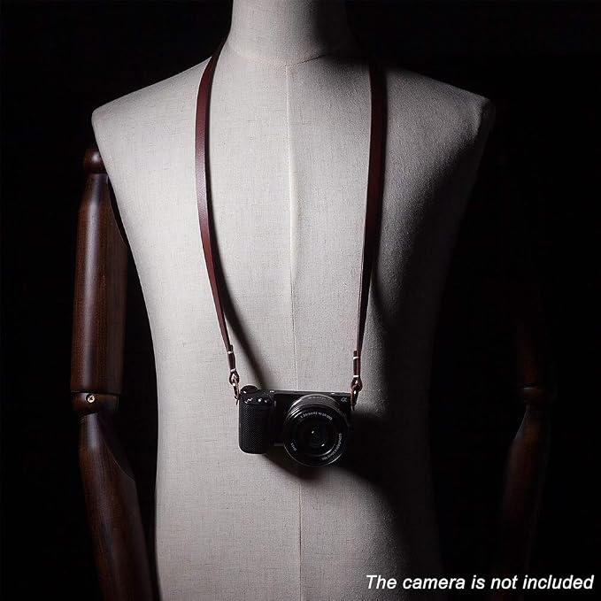 Genuine Leather Camera Neck Shoulder Strap Compatible