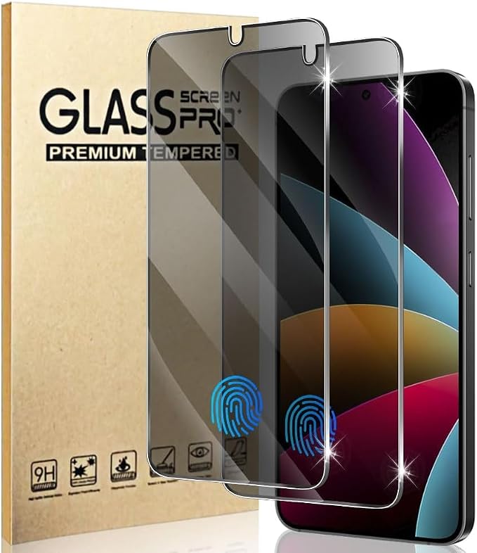 2 Pack Galaxy S25 Plus Anti spy Privacy Screen Protector, 9H Tempered Glass