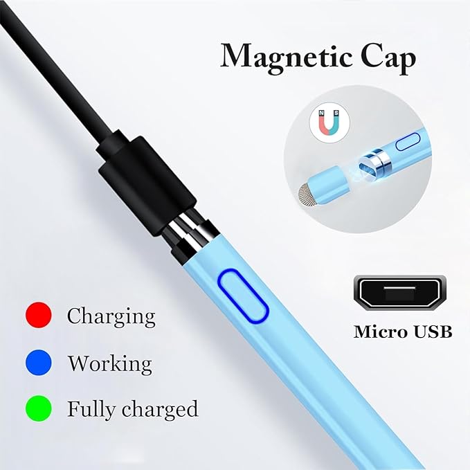CMARS Active Stylus Pen for Touchscreen, Rechargeable Universal Pencil for iPad
