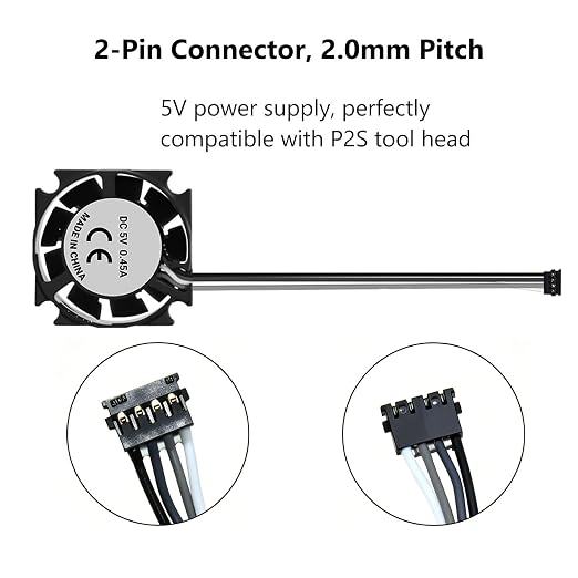 for P2S Extruder Hotend Cooling Fan 2510 DC 5V 25x25x10mm 3D Printer Fan |